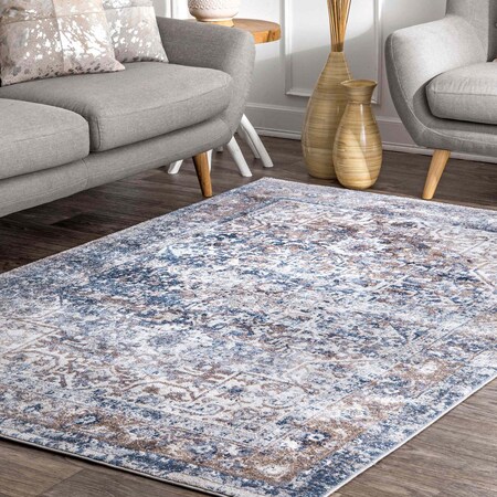 Nuloom Lilah Vintage Medallion Area Rug 4ft x 6ft RZAB03A-406